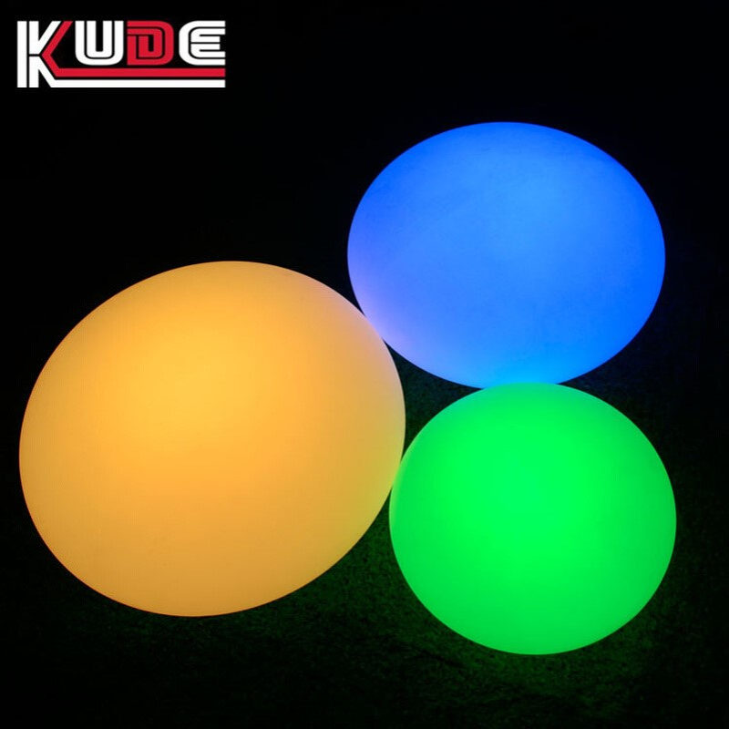 发光扁球户外发光石头灯防水草坪装饰庭院充电遥控滚塑台灯