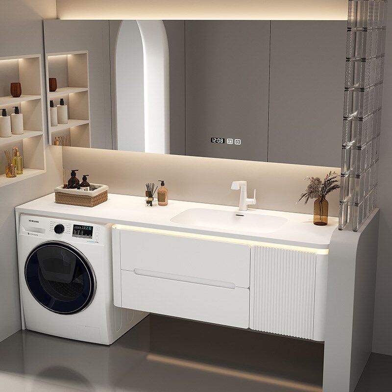 可丽耐阳台一体盆洗衣机柜组合简约浴室柜卫生间洗漱台洗手洗脸盆