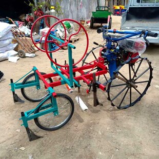 花生播种地膜覆盖机多功能起垄施肥手扶自走式地膜机农用铺地膜机