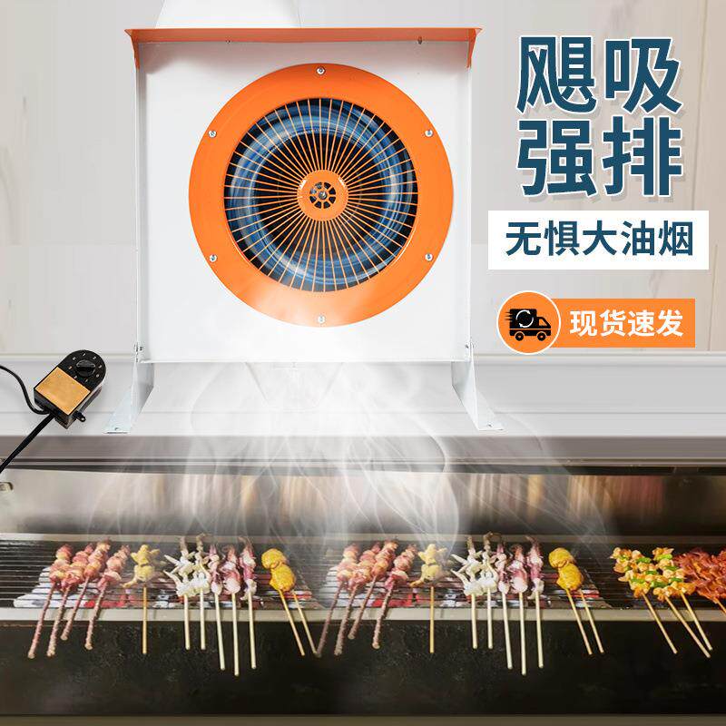 农村侧厨房抽小油烟家用大机吸力排烟机土灶出租屋1型吸排气扇供
