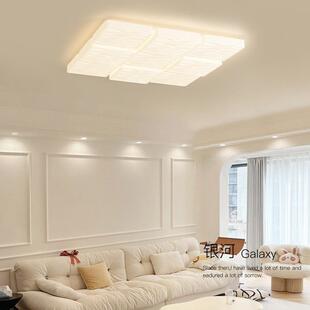 客厅吸顶奶油灯风灯餐简约大气大厅58400主灯全光谱护眼厅灯卧室