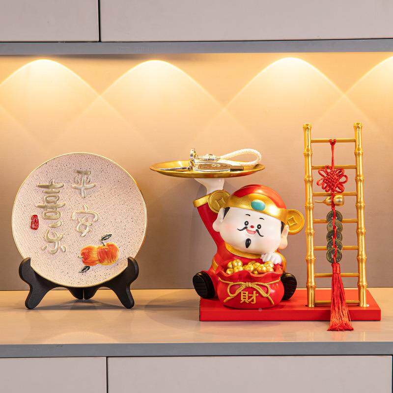 齐府招财F98SM77H猫乔迁喜梯子搬新居客厅布置装饰之摆件家品玄关
