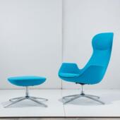 铝合金脚定型棉简约北欧无品牌 洽人艺术椅上午谈单椅布艺休闲意