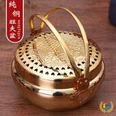 铜火铳结婚手炉火9055炉式 脚炉火囱老嫁娘妆新△陪嫁乔迁新居摆件