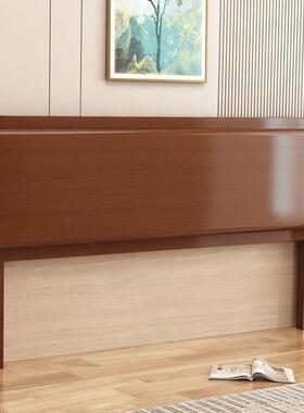 松木实木床头.1285经背济简约榻榻米现代1.8板双人床单买圆型弧1