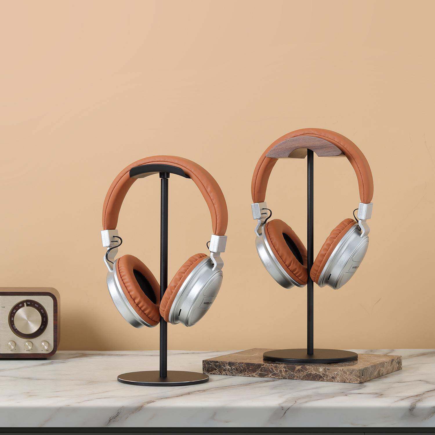 简复古木耳机约支架摆件电脑电视柜客厅卧无室家桌居质装饰品样板