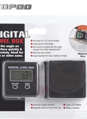 黑色两按PTOO数显倾角盒倾角仪电子数显O角度仪角度尺坡E度仪带强