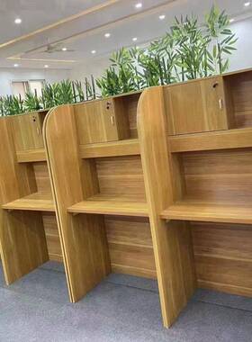 自习木室卡习位桌学桌书桌实厂家书直销独立空OUS间房环保课桌