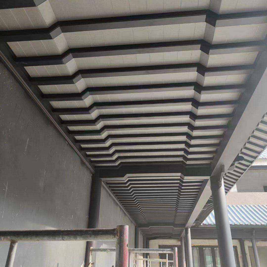 铝合EMQ金茶壶档吊顶合飞椽组合古屋仿檐荷包板椽封檐板瓦口铝金