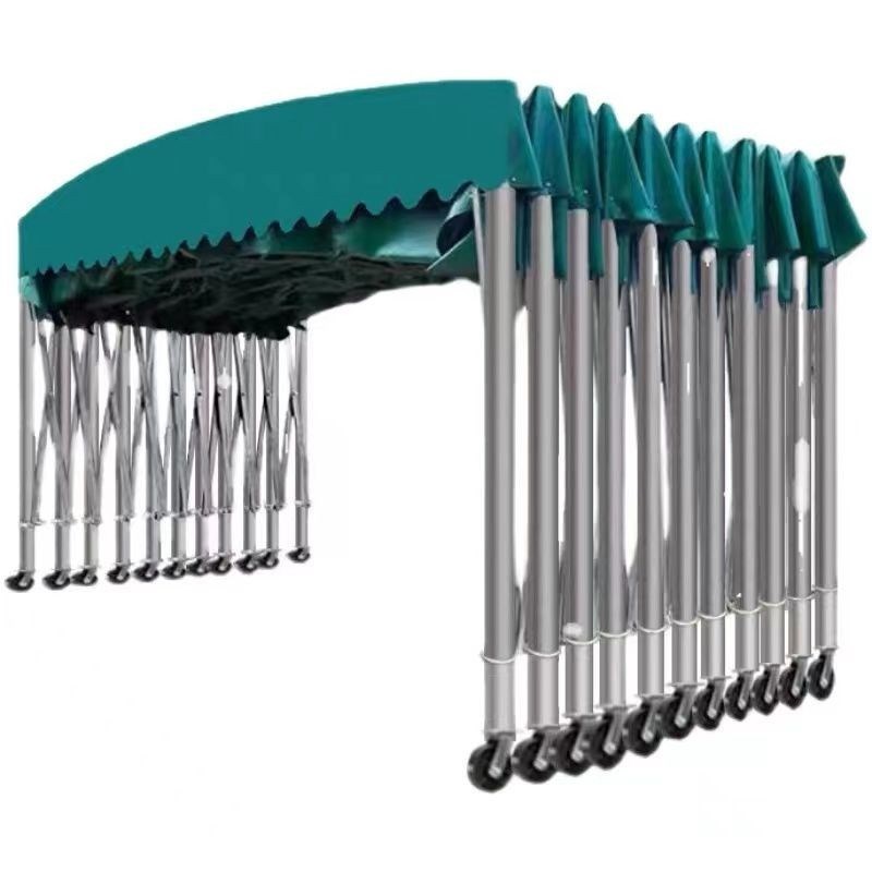 大型户外推拉雨棚大排档夜t宵帐篷移动活动收缩仓库防雨遮阳棚伸