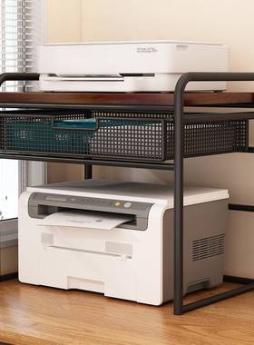 桌双面打印机置物架家用层办公室桌上NGEA纸文件收4纳架复印机架