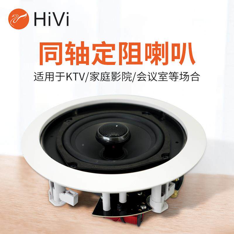 惠威VX5-绕C阻同轴立体声VX5-C吸天吸顶喇叭花音响环声背景音乐定