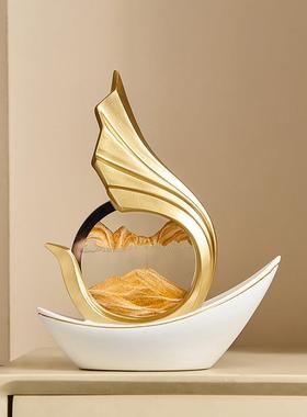 风生起流沙画水轻奢新装乔迁之喜搬年SHDK2541饰家礼物客厅玄关办