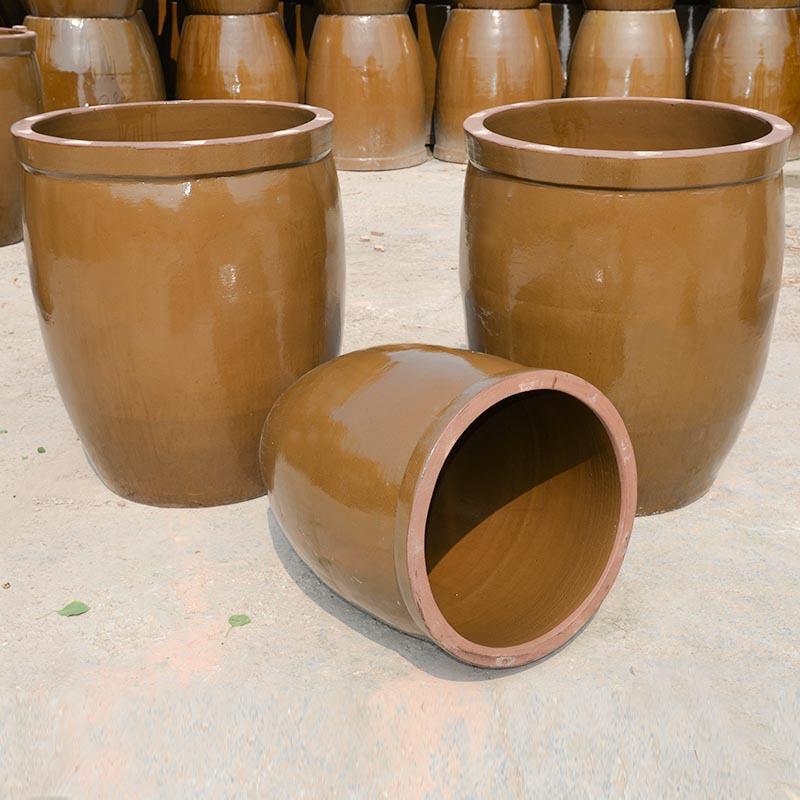 水养缸粗陶0水家用鱼陶瓷酸菜腌菜缸特大缸3水缸3000斤明峰陶业