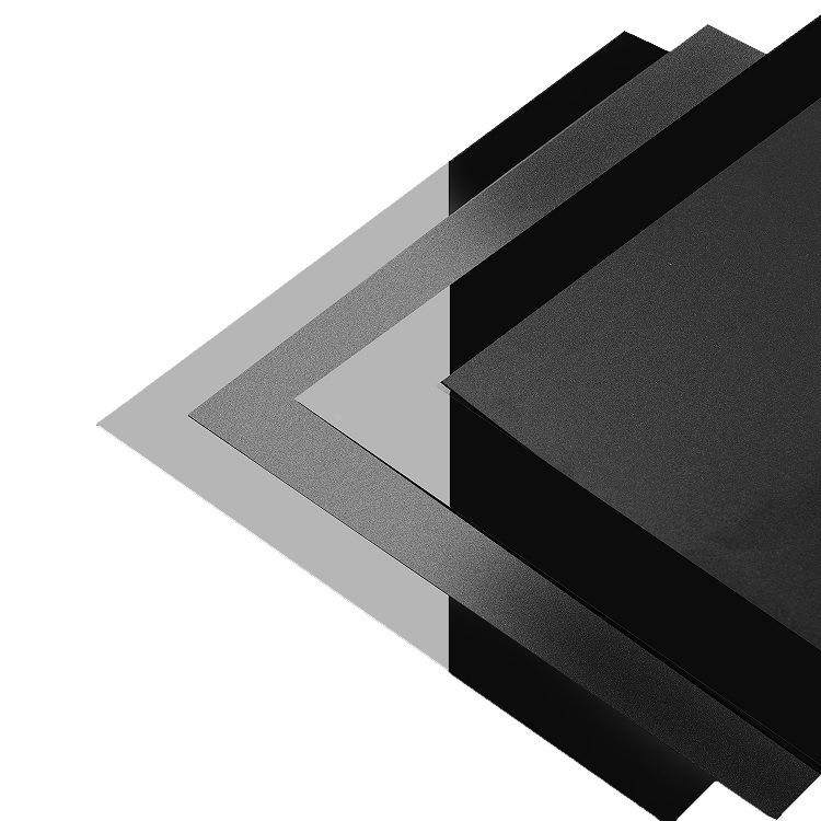 黑色PC硬板材PC防材火阻单面磨砂板磨砂黑RFM色片黑燃色塑料板