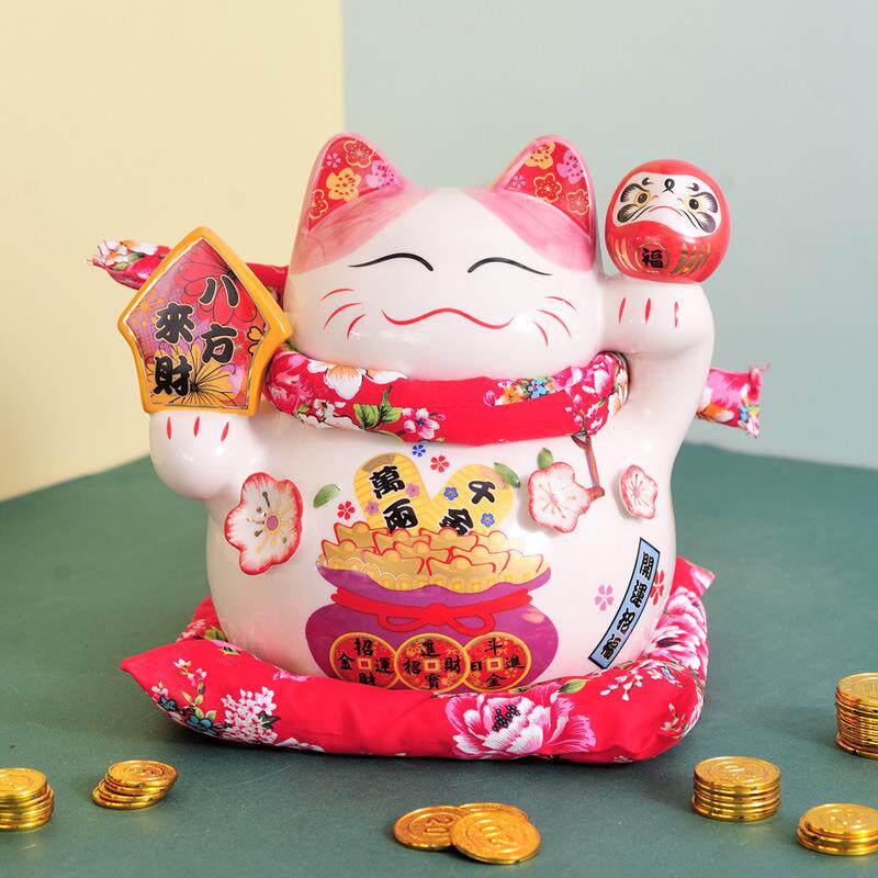 招财猫家居件客厅银台入户457-458钱摆装饰品存罐店铺开业活动乔
