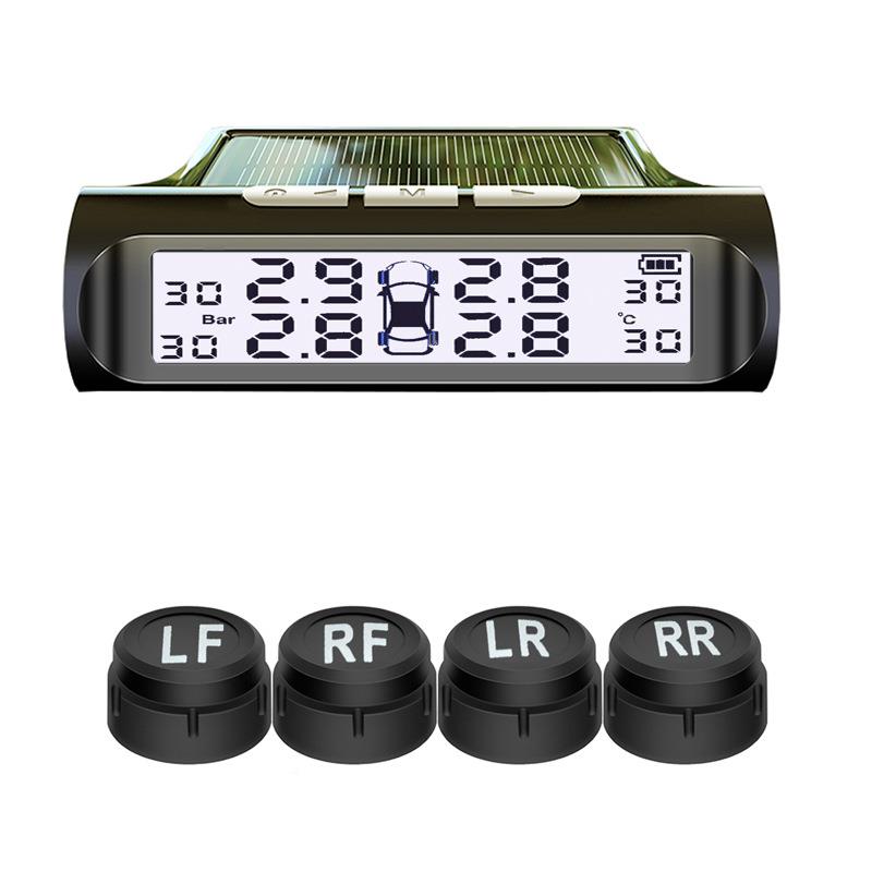 黑白高清汽车胎压监阳测器TPMS596无屏胎线压传感器太能胎压检测