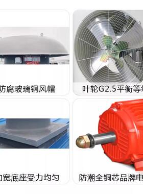 上顶虞英达厂房风通换气屋顶排风排烟屋风机DW278T轴流式屋风顶机