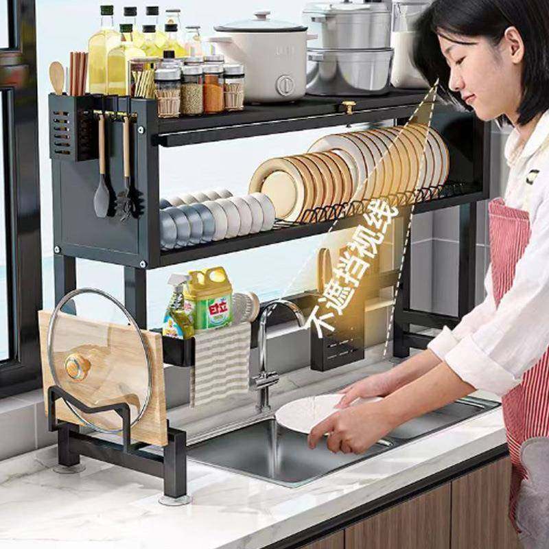 厂批厨房置物架沥水架收面纳洗水槽碗池台厂家多功能洗碗家/控水
