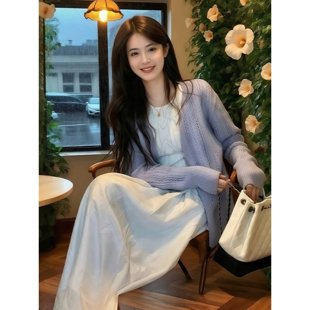 巨好看的早秋连衣裙2025新款气质减龄简单大方高级感穿搭一整套装