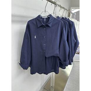 休闲短裤套装女夏2025新款减龄一整套穿搭时尚宽松防晒衬衫两件套