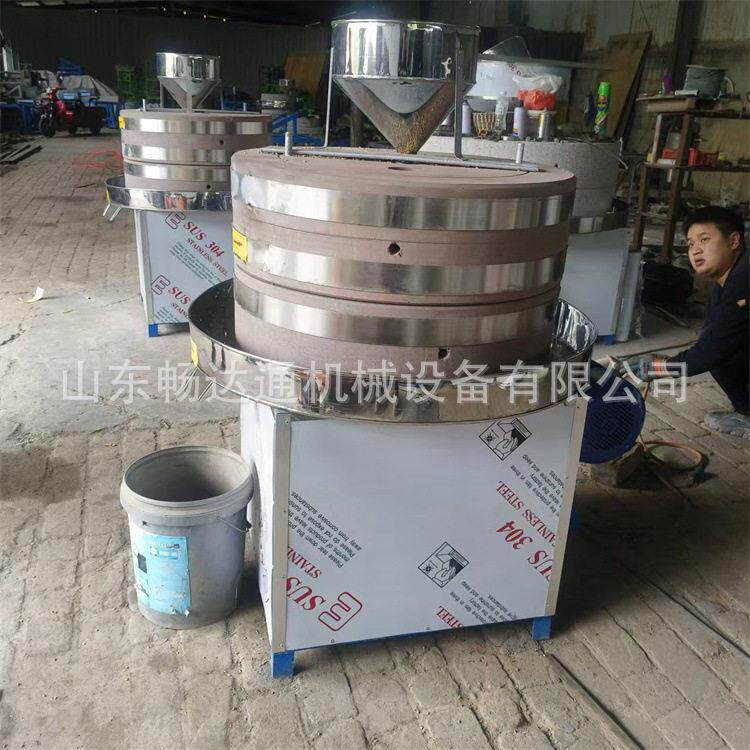 加工多规格电动石磨机商用香油芝麻酱机五谷杂粮辣椒酱豆子石碾