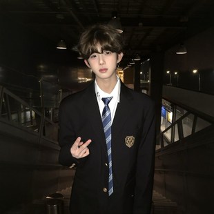 【刺篇】dk制服男秋冬休闲西装外套高级感学院西服毕业班服套装