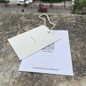 高档特种纸吊牌定做领标服装 价格标签衣服印刷logo挂牌大犬设计