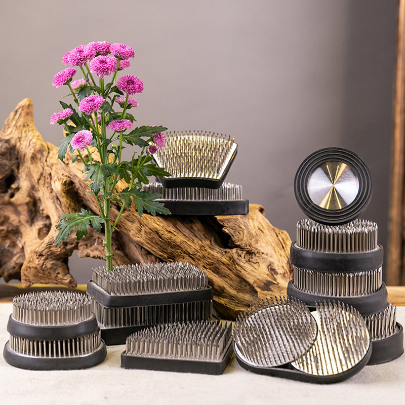 小原流剑山插花器日式花插底座花插加硬不锈钢针插花工具加厚加密,家居饰品,其他花器,淘宝优惠券,粉丝福利购,淘宝优惠卷