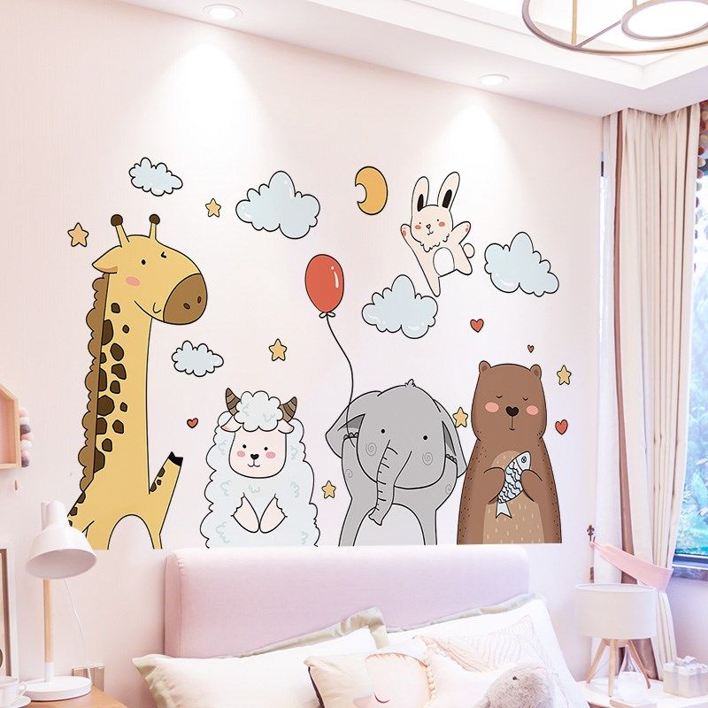 贴纸动物卡通儿童装饰大图案墙贴画海报幼儿园环创主题墙面布置,家居饰品,软装墙贴,淘宝优惠券,粉丝福利购,淘宝优惠卷