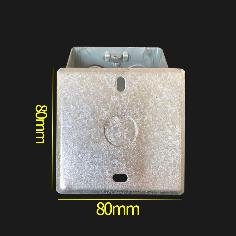 86型金属接线盒盖板开关暗盒盖板插座底盒面板铁线盒盖板八角盖板