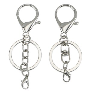 恩典辅料 银色龙虾扣钥匙扣配件三件套diy环圈锁匙扣挂件环扣挂件