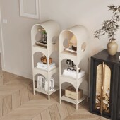 法式 客厅角落简易家用书柜创意书架落地置物架转角卧室铁艺收纳架