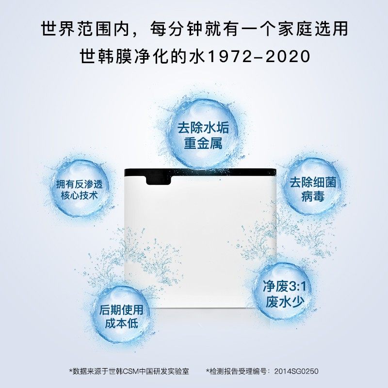 世韩微废水净水器家用直饮厨房反渗透纯净水直饮机自来水过滤器2S