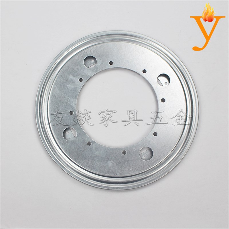 自由旋转眼镜展示架转盘 手动旋转转盘 白锌9寸圆形书架转盘五金