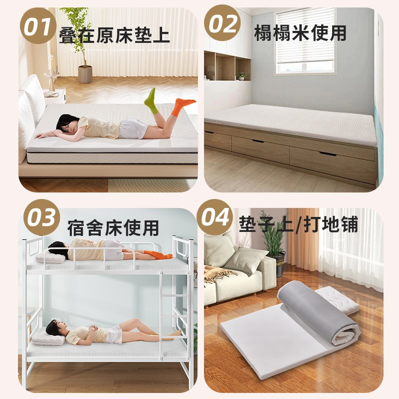 乳胶记忆棉垫子家用学生宿舍榻榻米定制床垫薄款床褥软可折叠拆洗