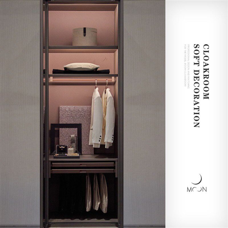 MOON慕空间样板房衣帽间男士西服摆件全屋定制展厅装饰品摆设道具