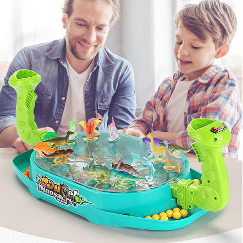 儿童桌面恐龙双人对打机亲子互动对战游戏弹射珠男女宝宝益智玩具