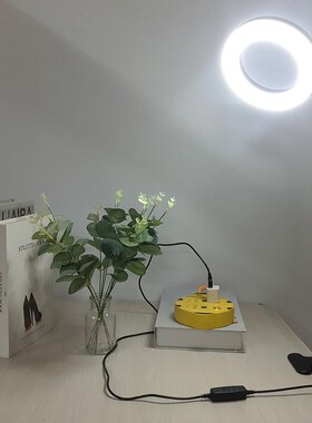 usb调光调色美颜嫩肤环形补光灯160MM通用5V儿童学生书桌床头夹灯