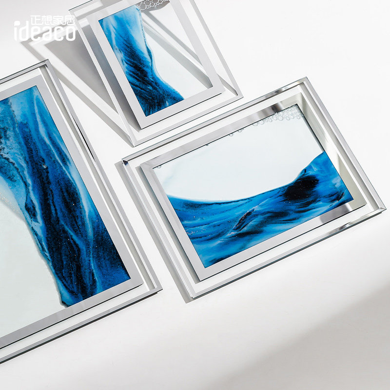 创意流沙画液体沙漏摆件3D动态解压客厅办公室电视柜桌面装饰品