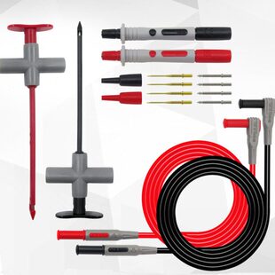 万用表表笔4mm香蕉插头可拆换多功能探针汽修免破线无损刺破探钩