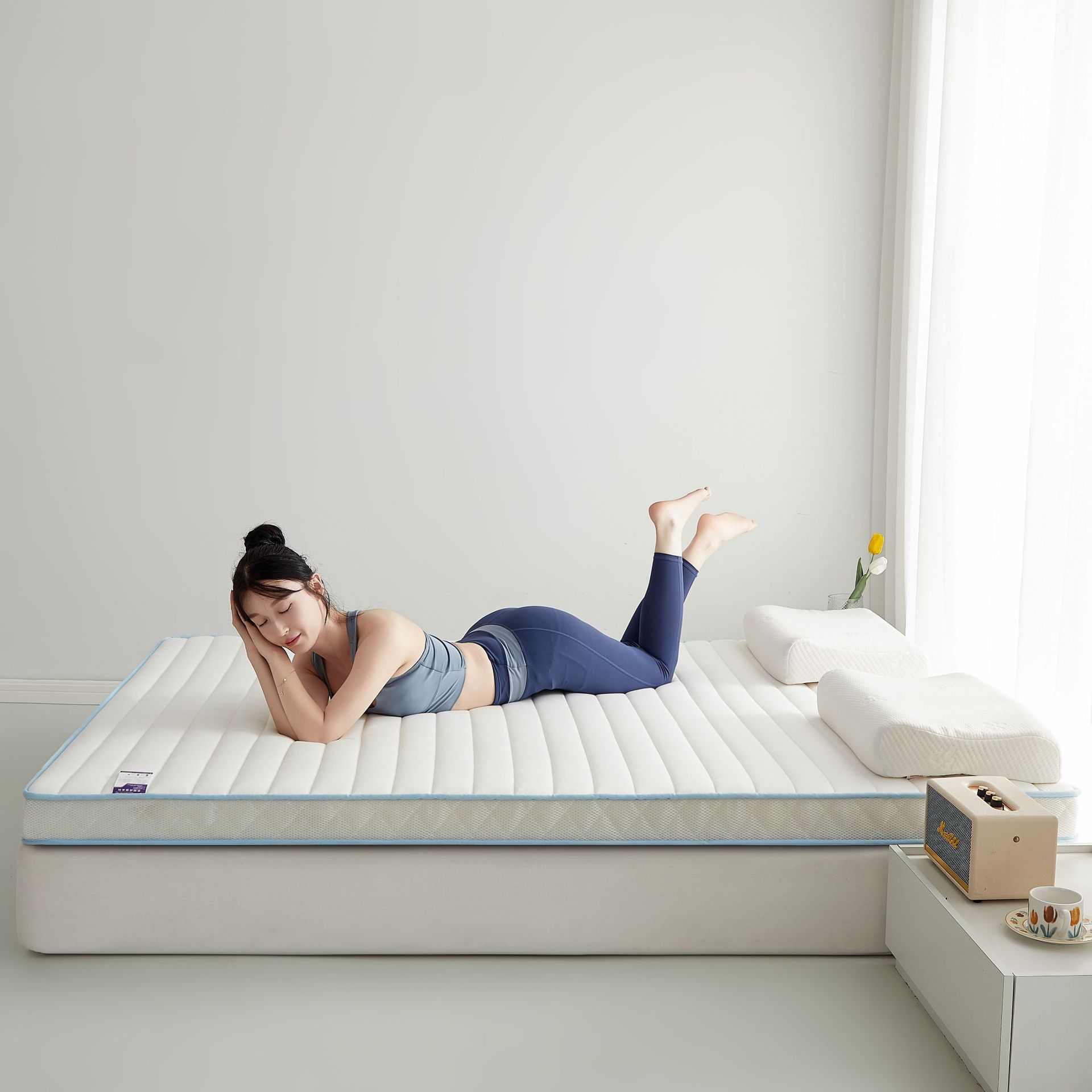 F乳胶床垫铺底子家用单双人榻榻米垫子褥子加厚学生软垫宿舍