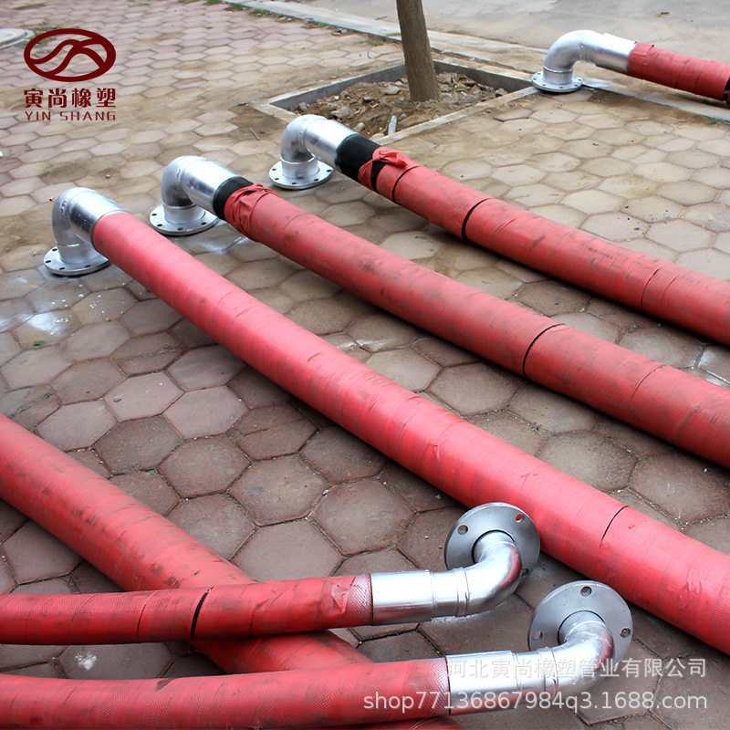 大口径胶管法兰接头泥浆管排水管钢丝编织胶管吸沙管高压液压胶管