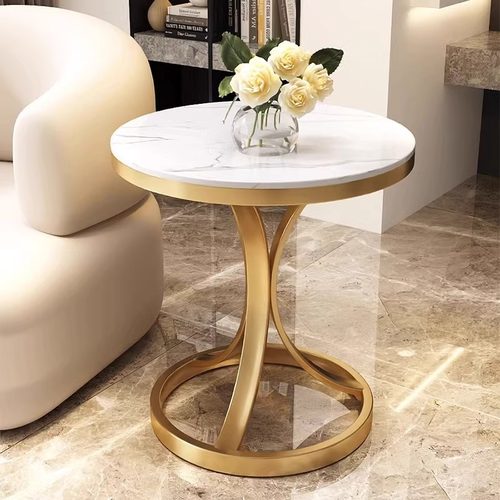 边几客厅沙发角几小圆桌茶几置物架边桌阳台岩板桌子小户型轻奢风