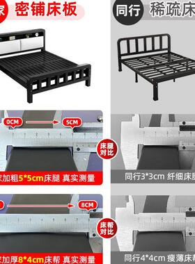 铁艺床双人床家用米8加粗加厚铁床不锈钢人架1铁架床床KSL-R001单