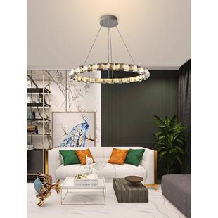 新款 约方轻奢水餐5902吊灯餐厅长晶形现代高档LED灯饰吧台一字灯