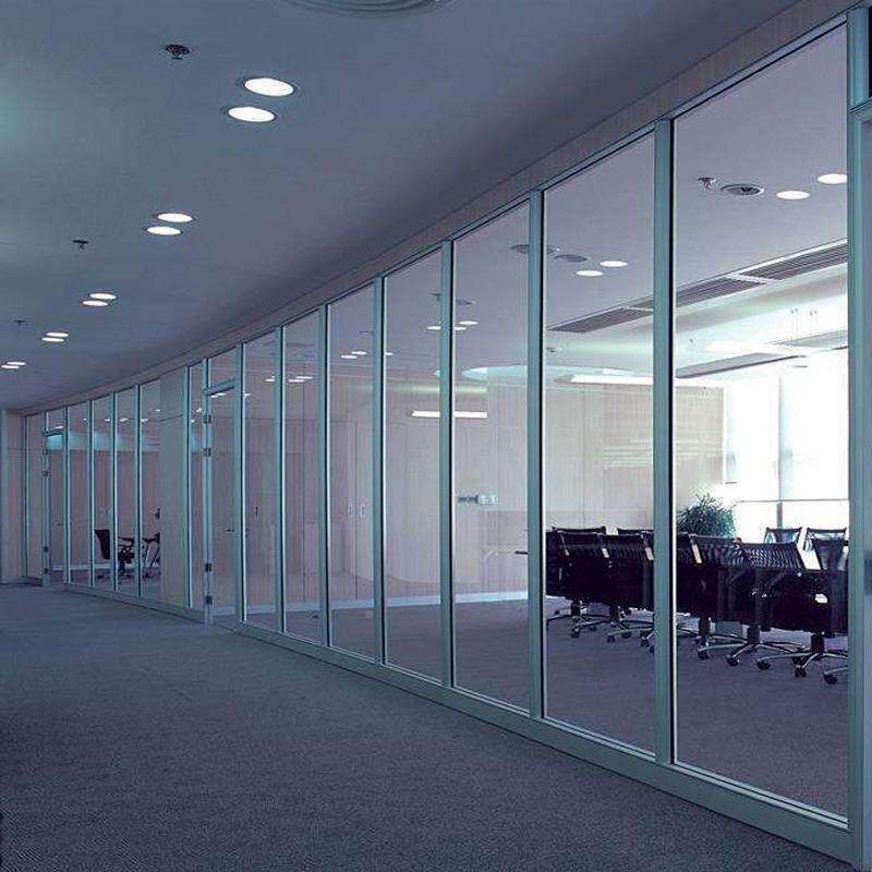 公室屏风隔断铝合金钢化磨砂玻高隔0401断室内装修百叶璃玻璃隔办