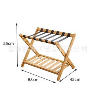 简纳约式木制地窗置物架2133多层木质落卧室收架方型实木行李箱整