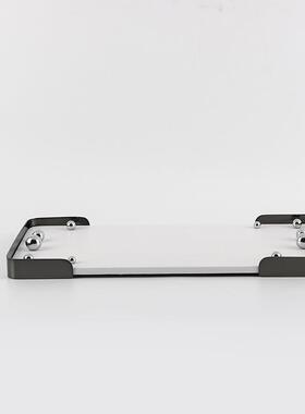 轻奢金摆属皮质收纳样板盘玄关长方房形设计师圆珠几ZMH何托盘饰