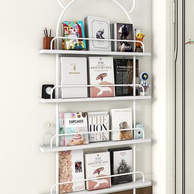 门后架绘极窄置物架儿童缝书柜书铁艺本书本落地壁VLF挂隙收纳架